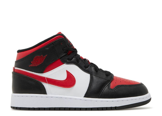 AIR JORDAN 1 MID GS "BLACK FIRE RED"