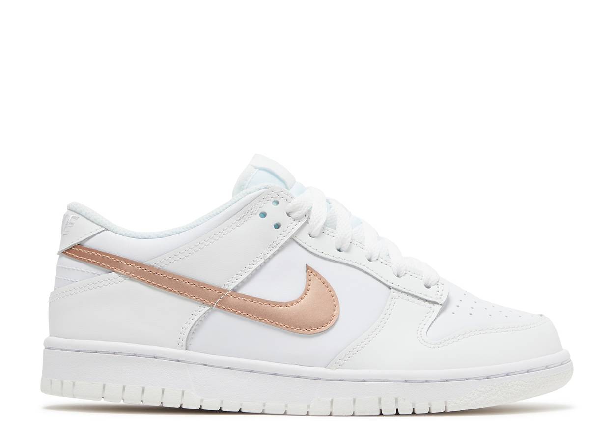 NIKE DUNK LOW GS "WHITE METALLIC RED BRONZE"