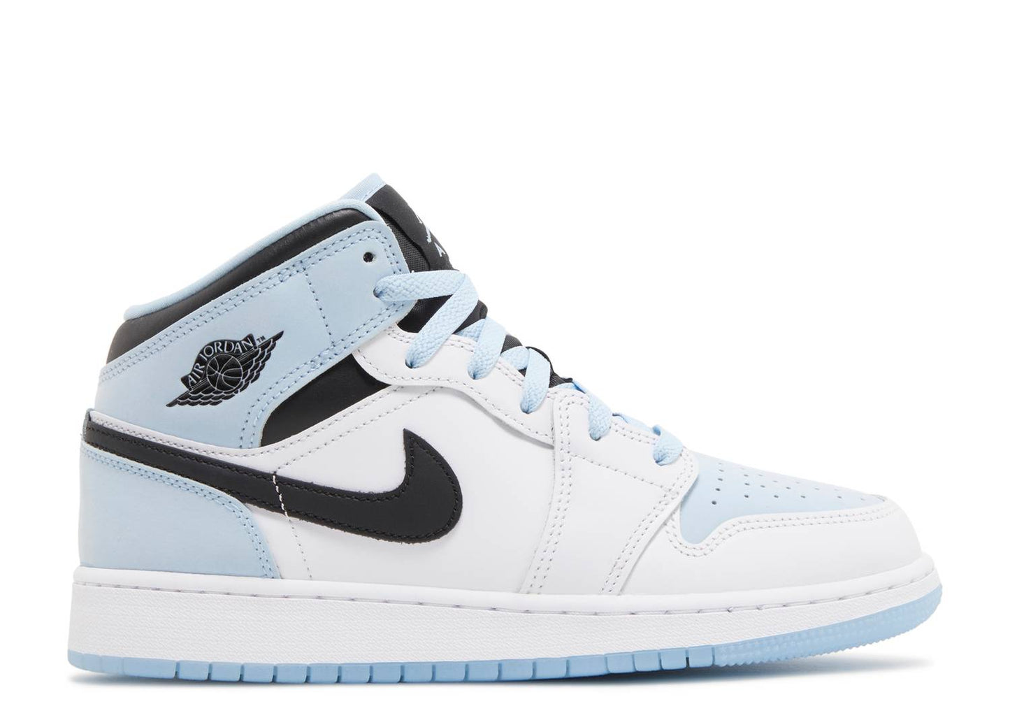 AIR JORDAN 1 MID GS "WHITE ICE BLUE"