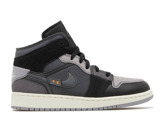 AIR JORDAN 1 MID GS "INSIDE OUT - BLACK"