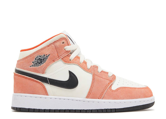 AIR JORDAN 1 MID GS "ORANGE SUEDE"