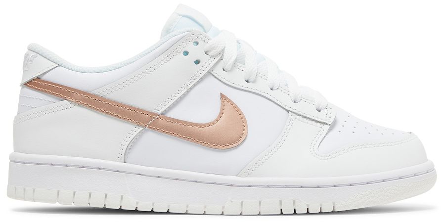 Nike Dunk Low GS 'White Metallic Red Bronze'