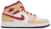 Air Jordan 1 Mid GS 'Light Curry Cardinal Red'
