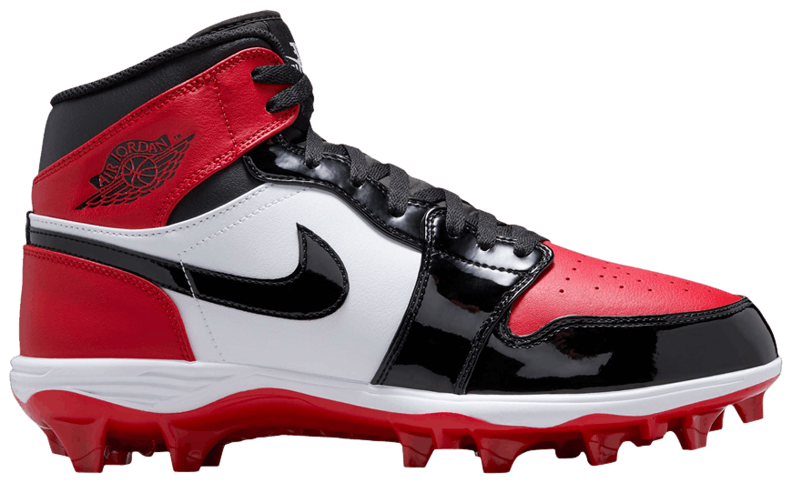 Air Jordan 1 Mid TD Cleat 'Bred Toe'